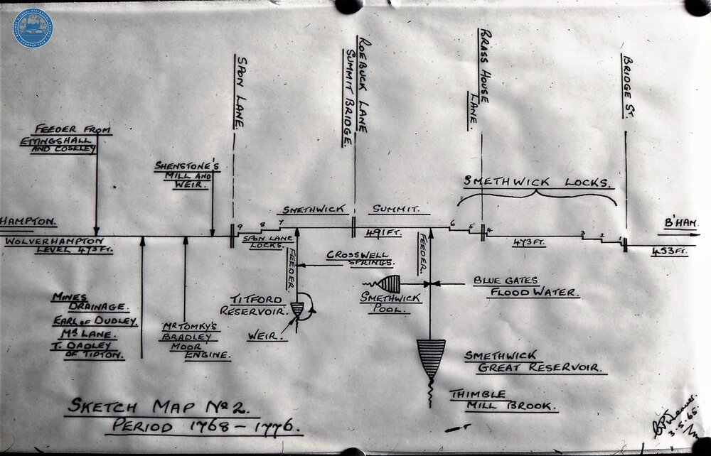 Birmingham Canal Navigations (BCN): Sketch map 2 1768-1776