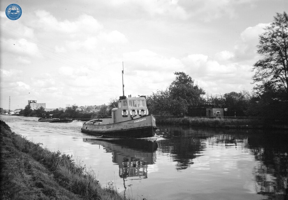 Tug 'Stanegarth' and barge. 1981