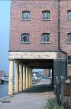 Gloucester docks. Canal warehouse. August 1970