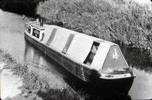 Fellows, Morton & Clayton restored former steamer Viceroy used for passenger carrying by John Knill on Kennet and Avon canal. 1978 (From Steam on Canals Sub-Collection) 