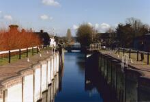 Aldermaston Lock & Lift Bridge. 1989