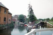 Newbury Lock and Corn Mill on the left