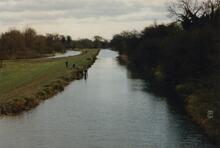 View east from Dun Mill Bridge, Hungerford. 1989