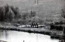 Wilton Water sluice gate. December 1968
