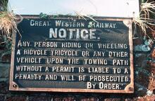 GWR Notice near Hungerford. 1977
