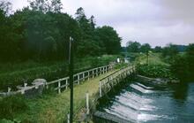 Sluices at Benham Broad, near Hamstead Lock 81, Kennet & Avon Canal, July 1970
