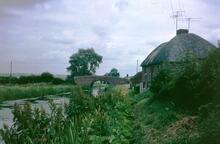 Cottage above Ford Bridge, Little Bedwyn, Kennet & Avon Canal, July 1970
