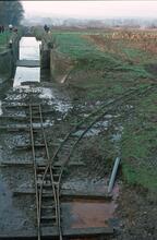 Devizes locks. Winter 1974
