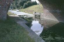 Stop gates at Pewsey Wharf, Kennet & Avon Canal, July 1970