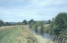 View towards Alton Valley Bridge 123 near Honey Street, Kennet & Avon Canal, Oct 1970