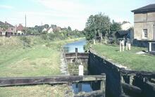 Devizes Town (Top) Lock 50, Kennet & Avon Canal, Oct 1970