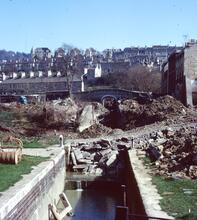Locks 7 and 8, Bath, Kennet & Avon Canal, Apr 1974 