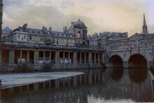 Pulteney Weir and Bridge. Bath 1989