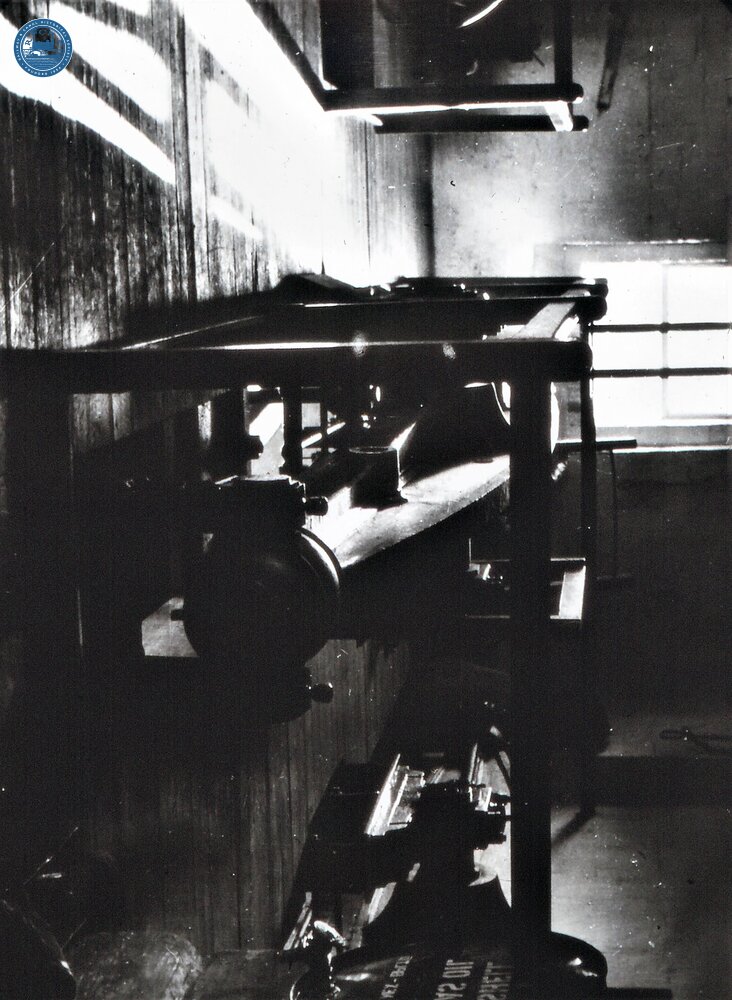 Claverton  Pumping Station. Beams from pump end. 1953