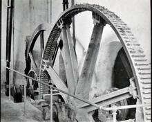 Claverton Pumping Station. Pit wheel. 1953