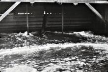 Claverton Pumping Station. Downstream side of water wheel. 1952
