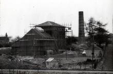 General view of restoration of engine house. December 1968