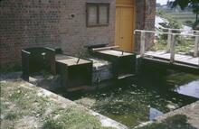 Water outlets at Crofton Pumping Station, Kennet & Avon Canal, July 1970