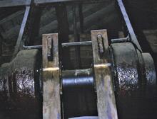 Crofton:  No.2 engine (Harvey).Cylinder end  of beam 