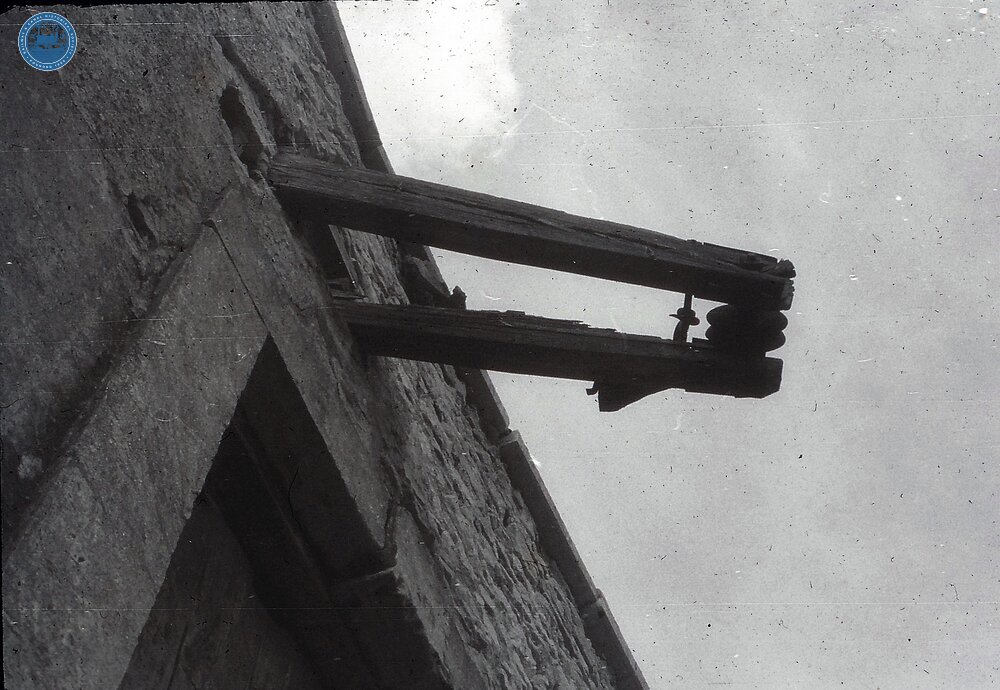 Warehouse at Cirencester Basin. Hoist Pulley