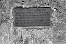 Plaque on Thames Head Bridge. 1964