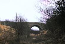 Canal Bed under rail bridge, Coates. 1966