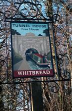 Tunnel House Inn Sign, Coates. January 1969