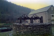 Weir sluice mechanism at Chalford. 1987