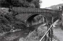  Bourne Lock adjacent to the A419 London Road and the railway.