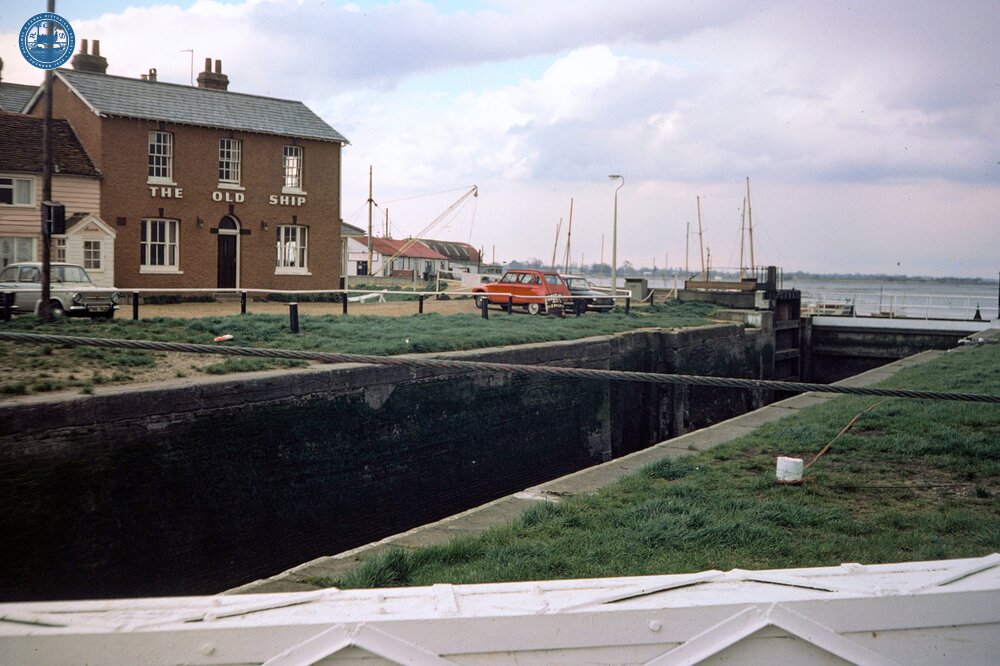 Old Ship Pub and Heybridge Sea Lock. 1977