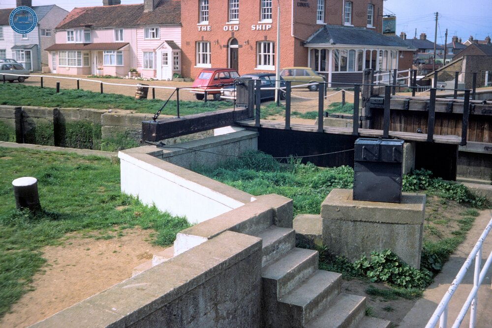 The Old Ship Pub at Heybridge Sea Lock. 1977