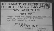 Company Notice, Sandford Lock. 1960