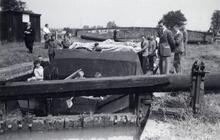 Trip boat descending Sandford Lock. July 1957