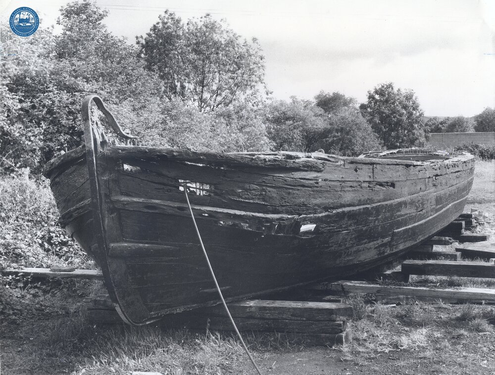 Great Ouse Navigation. Wreck of a fen lighter salvaged from Rowell Pits Ely 1974, possibly the Black Prince