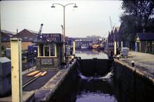 Lea Navigation. Old Ford Lock. 1970