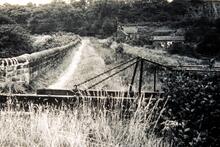 Cromford Canal. Bullbridge Aqueduct and swing bridge looking south