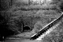Cromford Canal. Butterley Tunnel, eastern entrance. 31 March 1961