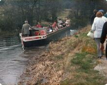 John Gray, horse- drawn narrow boat. 1979
