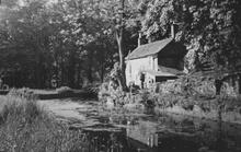 Aqueduct House and junction with Lea Wood branch. June 1955