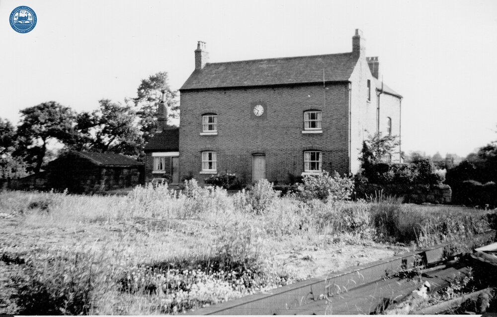 Wharf House and disused basin, Little Eaton. June 1955