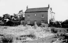 Wharf House and disused basin, Little Eaton. June 1955