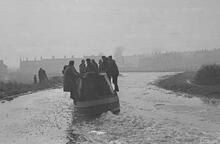 Mr Ebblewhite’s boat breaking ice. March 1965