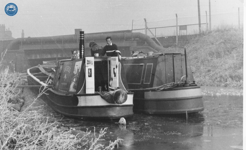Working boats at Langley Mill. March 1965