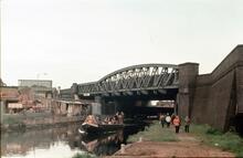 Camp Hill Lock No.3 and GWR bridges. May 1972