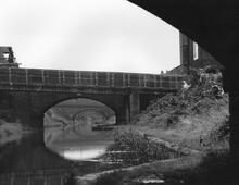View towards Bordesley Junction from under Bridge 104. 1970s