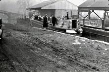 John Knill’s motor boat Kenelm at Nurser's Yard, Braunston. 1951