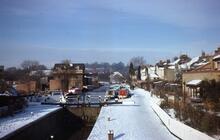Lock 54, Berkhamsted, in snow. January 1979