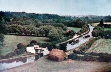 A pair of working boats near Leighton Buzzard. 1940