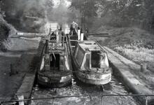 'John & J' with Crane & Falcon at Watford Lock 77. 10/1955