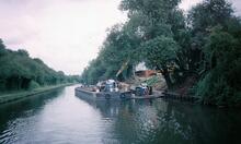 Gravel barges at West Drayton.  21st July 2004